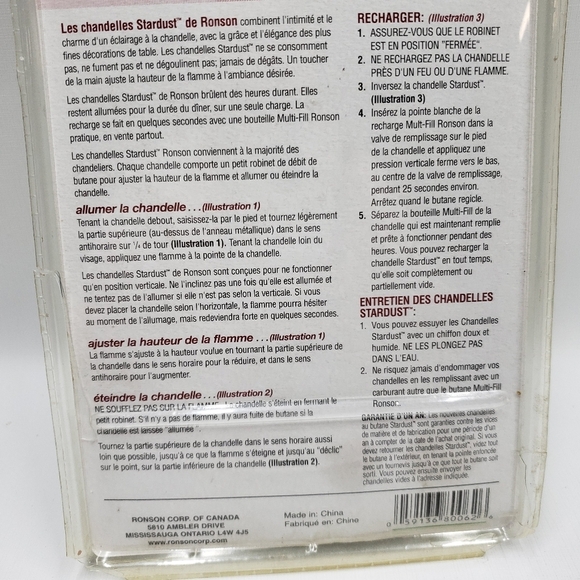 Ronson Stardust Butane Candles Refillable Green Holiday Christmas - Picture 10 of 14